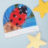 Colorful Ladybug Baby Beanie – designed by Antigua artist Edison Liburd