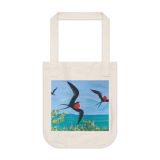 Organic Canvas Tote Bag with Vibrant Bird Designed by Edison Liburd