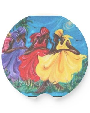 Colorful Soapstone Car Coasters – Designed by Antigua Artist Edison Liburd