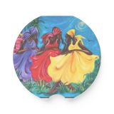 Colorful Soapstone Car Coasters – Designed by Antigua Artist Edison Liburd