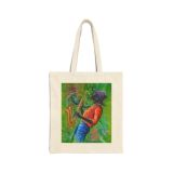 Vibrant Jazz Musician Cotton Canvas Tote Bag Designed by Antiguan artist Edison Liburd