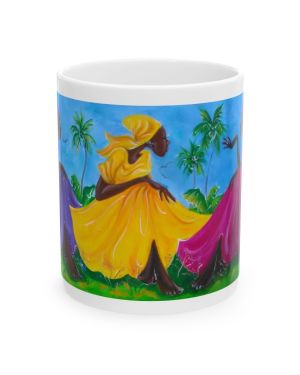 Colorful Caribbean Dance Ceramic Mug – Designed by Edison Liburd