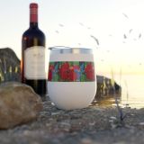 | Hibiscus & Bird Design Travel Mug – Designed by Edison Liburd