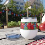 | Hibiscus & Bird Design Travel Mug – Designed by Edison Liburd