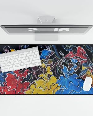 Vibrant Dance-Themed Desk Mat – Designed by Antiguan Artist Edison Liburd