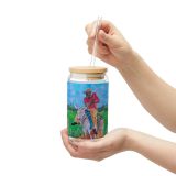 Sipper Glass – Hand-Painted Equestrian Designed by Edison Liburd