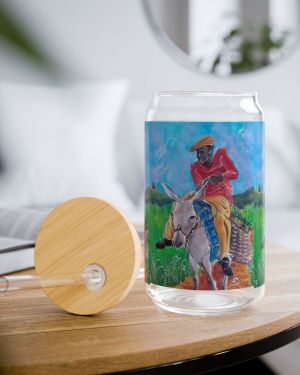 Sipper Glass – Hand-Painted Equestrian Designed by Edison Liburd