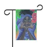 Garden & House Banner with Serene Woman Designed by Edison Liburd