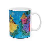 Vibrant Caribbean Ladies Ceramic Mug designed by Antiguan Artist Edison Liburd