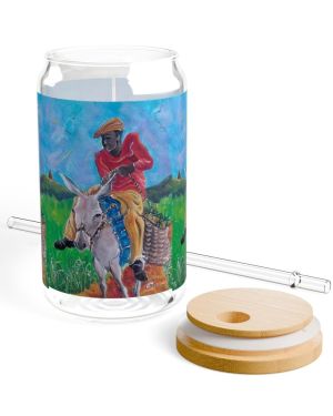 Sipper Glass – Hand-Painted Equestrian Designed by Edison Liburd