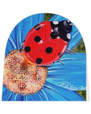 Colorful Ladybug Baby Beanie – designed by Antigua artist Edison Liburd